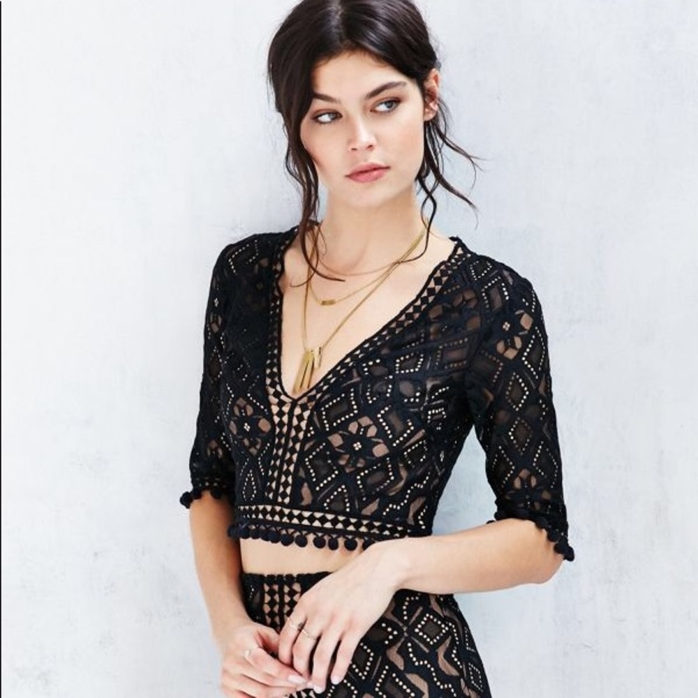For Love and Lemons Florence Crop Top